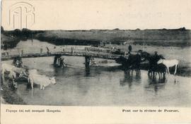 Ασπρόμαυρο επιστολικό δελτάριο με θέμα : "Γέφυρα επί του ποταμού Πουρσάκ"